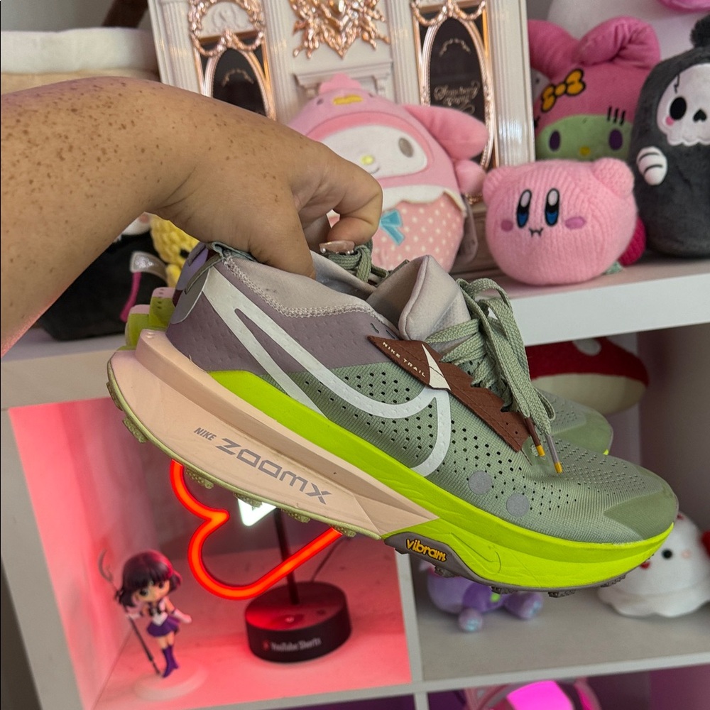 Nike ZoomX Lime and Gray Sneakers